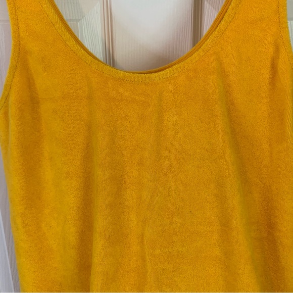 Zara Terrycloth Yellow Tank Dress, size L - Picture 4 of 6